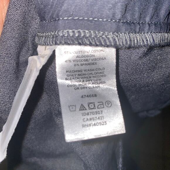 LOFT Ann Taylor NWT 'Marisa' Flat Front Cropped Pants in Blue/Gray Plus Size 26 - Picture 3 of 5